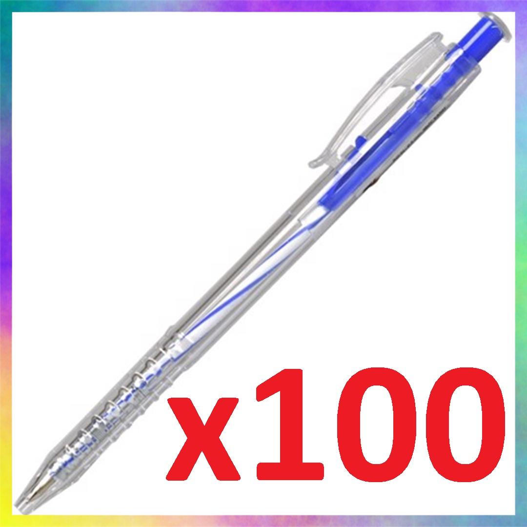[HCM] COMBO 100 Bút bi ngòi 0.7mm nét đậm rõ ràng (xanh, đen, đỏ, tím)