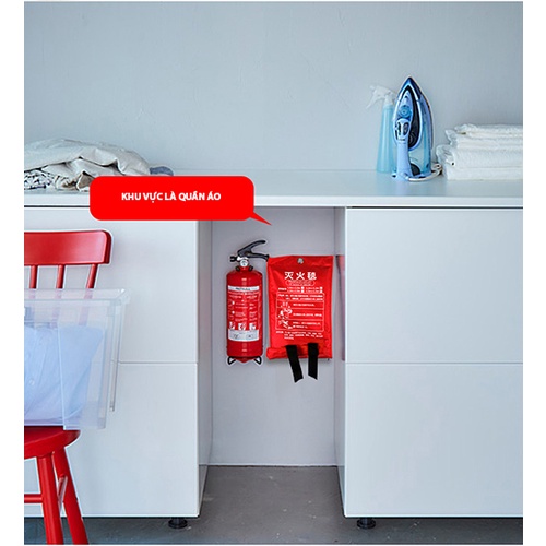 Chăn Chữa Cháy Dập Lửa Vải Sợi Thủy Tinh 1m X 1m