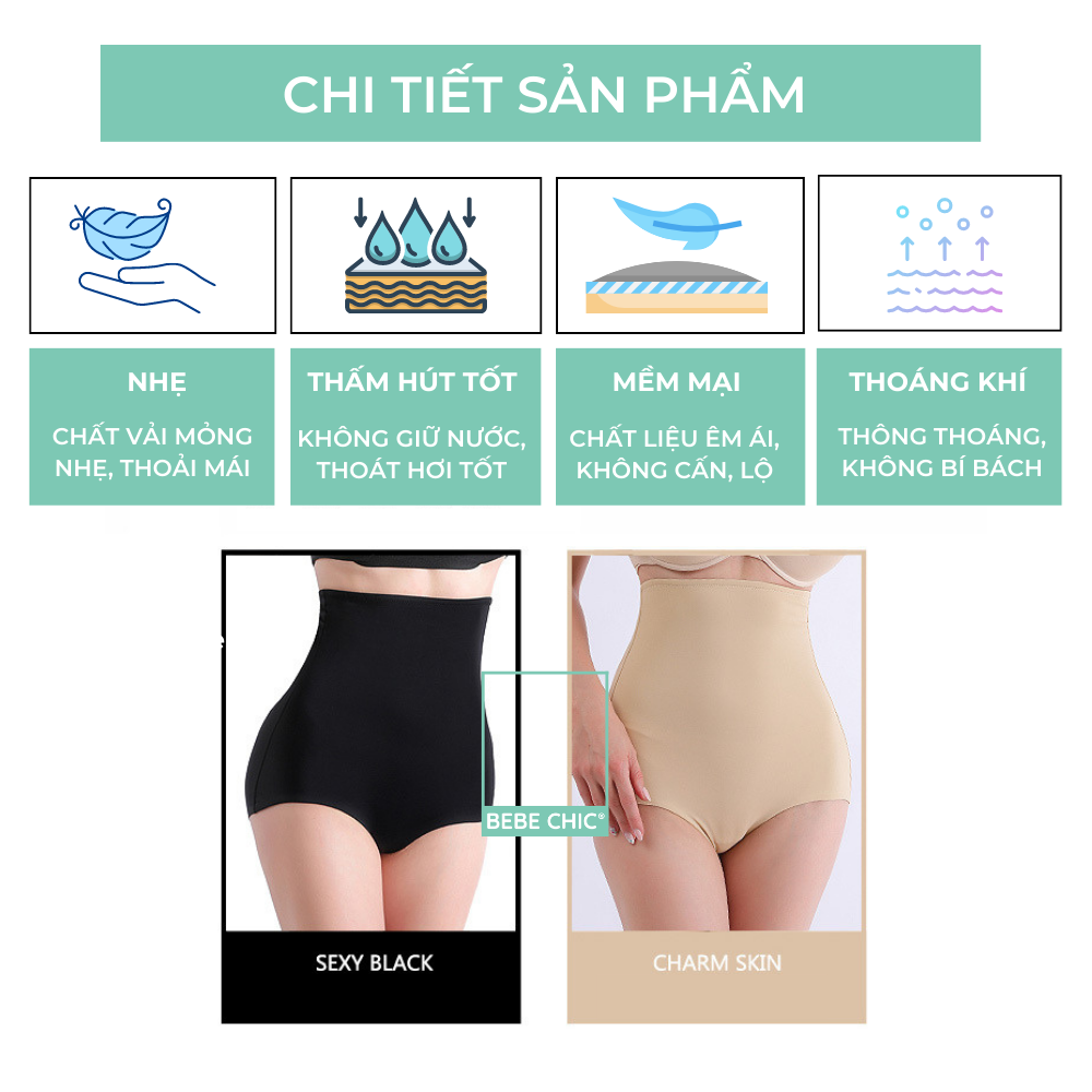 Quần Gen Bụng Thon Gọn Eo Nâng Hông & Mông BEBECHIC QG001