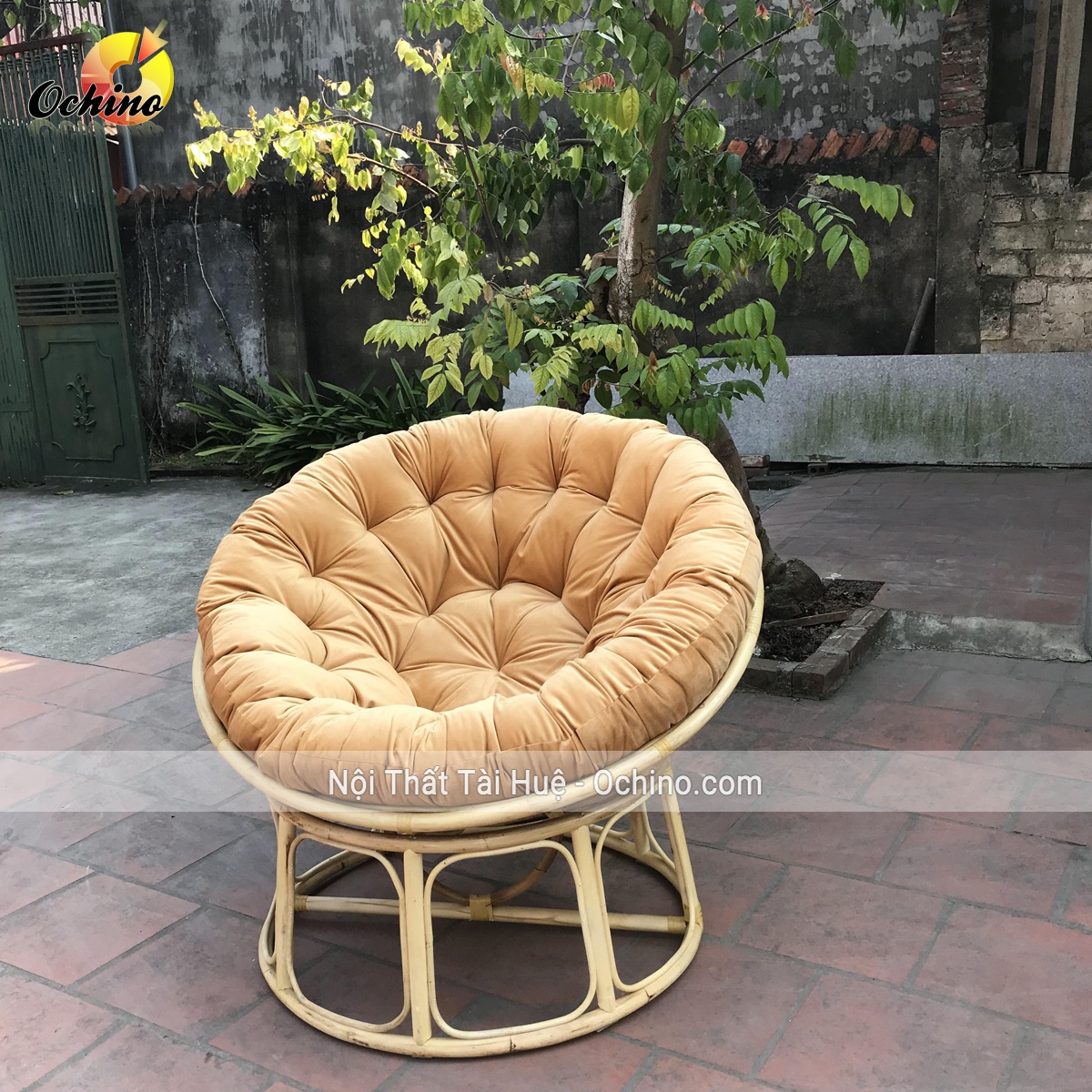 (FREE SHIP) Ghế papasan Thư giãn cao cấp mây xịn 100%(full ghế và đệm)