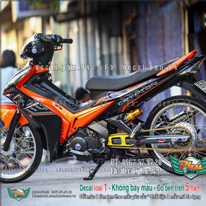 Tem rời ex exciter 150 2006-2010 crypton cam đen