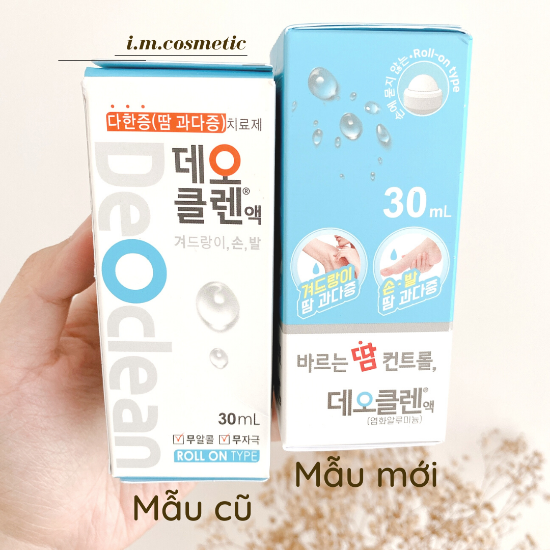 Lăn nách khử mùi hoàn hảo Deoclean- Deodorant Roll on 30ml (Mẫu mới)