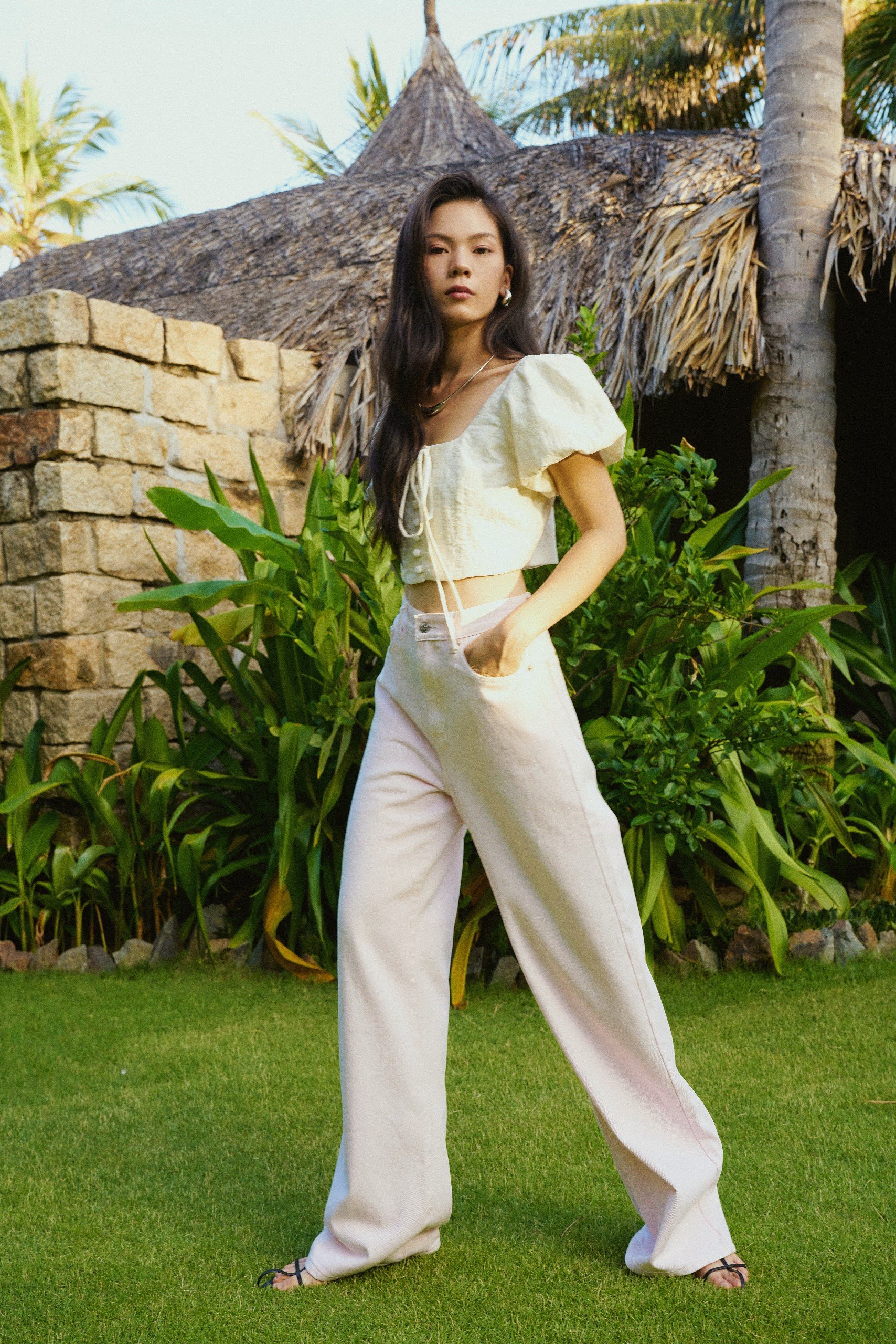 KIDO - Áo croptop tay phồng FREYA TOP