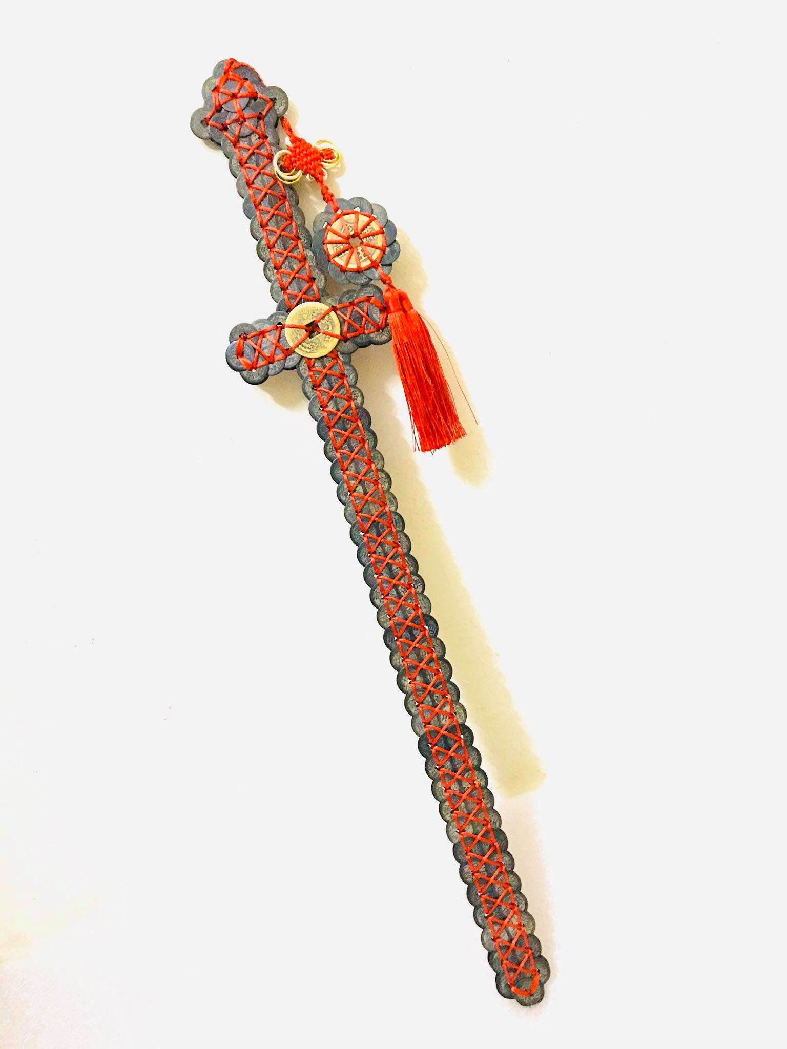 Thất tinh kim tiền bằng đồng dài 75cm