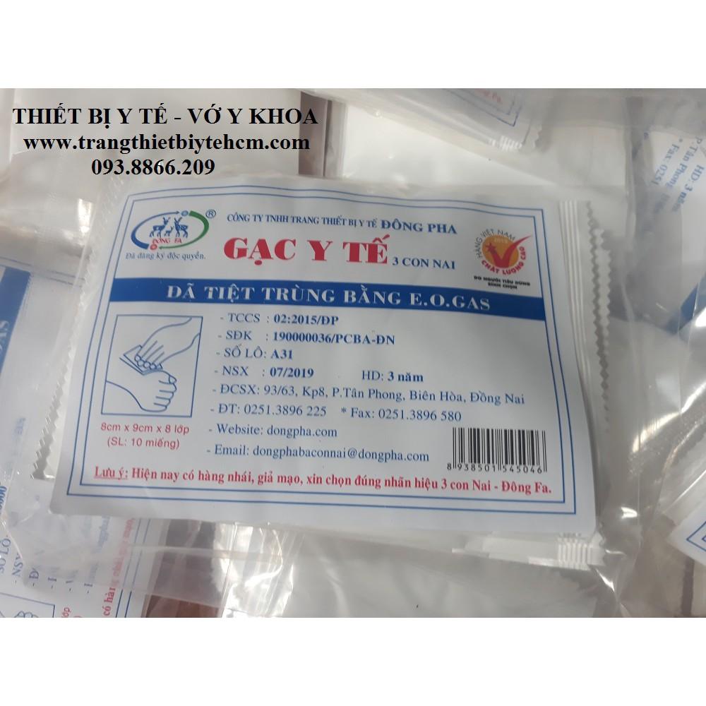 GẠC Y TẾ TIỆT TRÙNG ĐÔNG PHA (THÙNG 50/100 GÓI, GÓI 10 MIẾNG)