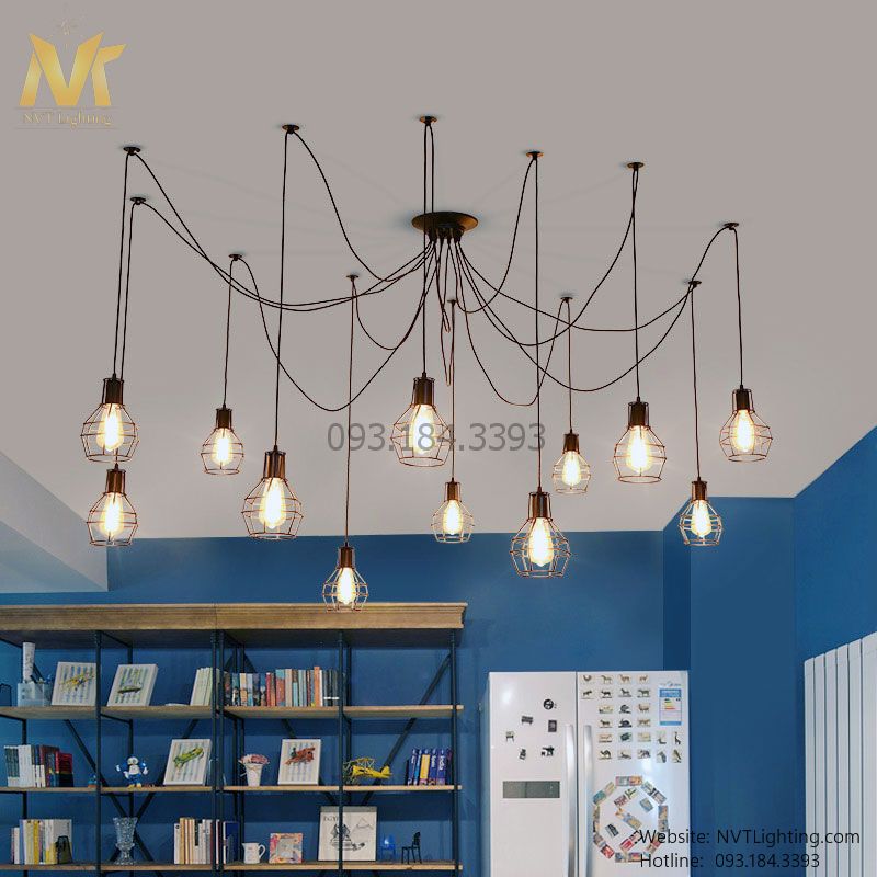 Đèn thả trần kiểu con nhện 10 đuôi LL-5035 [Chưa Bao Gồm Bóng] - Decor trang trí
