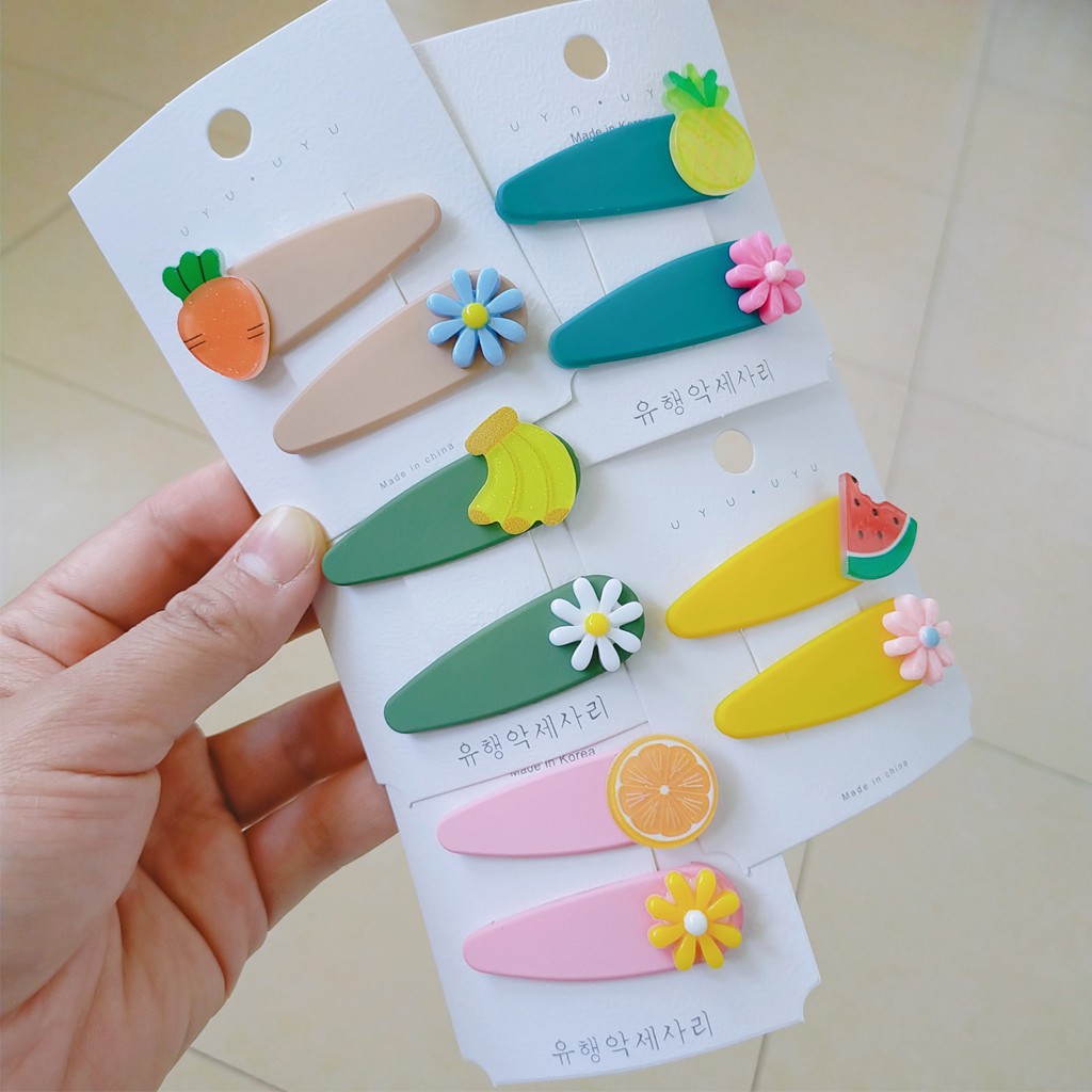 COMBO 2 KẸP TÓC TRÁI CÂY CUTE