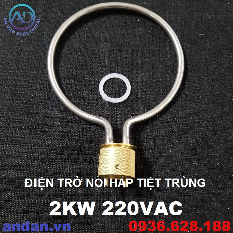 Điện trở nồi hấp tiệt trùng 2kw 220vac dùng nồi hấp tiệt trùng y tế, trở y tế