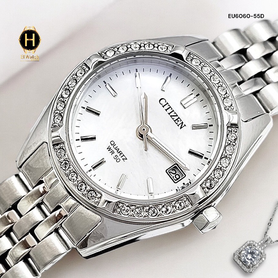Đồng watch female citizen eu6060-55d machine quartz iron wire