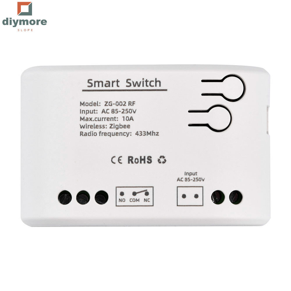 Ziqqucu  Zigbee Wireless RF Remote Control Relay Switch Support Goolge Home Voice Assistant Control AC85-250V 1CH