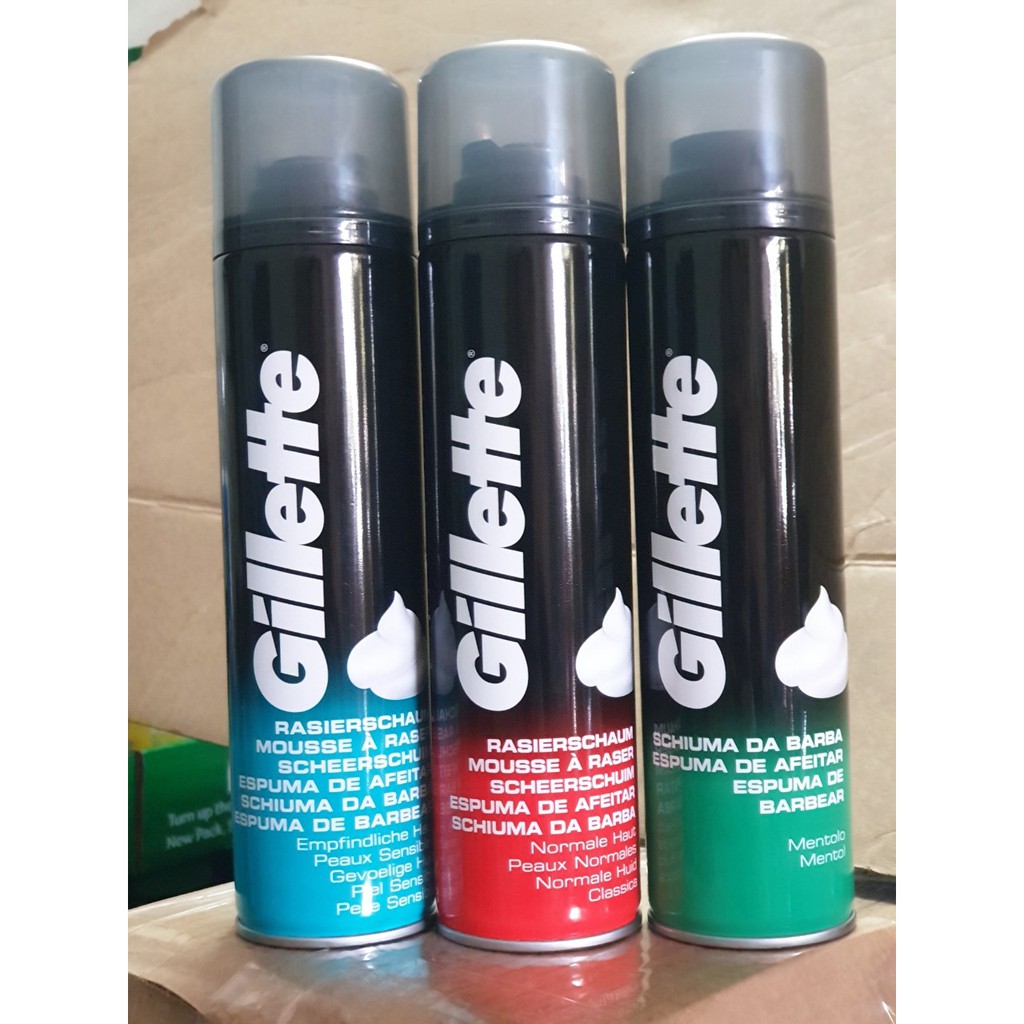 [HCM]Kem bọt cạo râu da nhạy cảm Gillette Sensitive 300ml