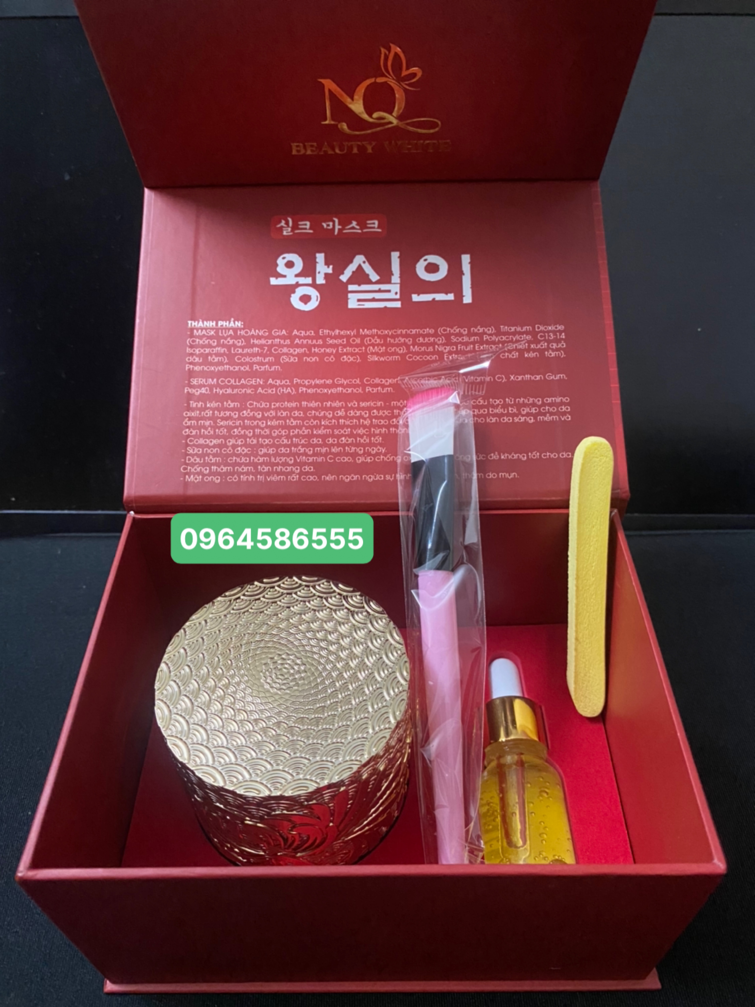 Cấy Trắng Lụa Hoàng Gia. Mask Lụa Hoàng Gia