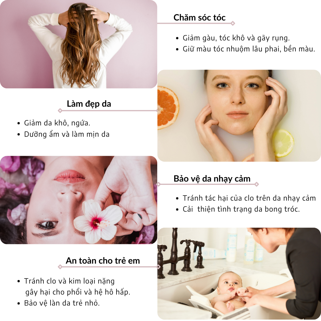 Trọn Bộ Sản Phẩm Lọc Nước Daily Aqua - Vòi sen Lọc Nước, Vi Khuẩn, Tạp Chất & Lõi Lọc Nước Vitamin