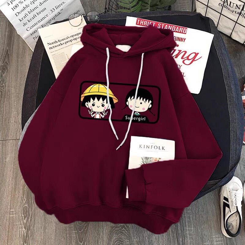 ÁO HOODIE NỮ, SET ÁO HOODIE IN HÌNH SUPER GIRL CUTE