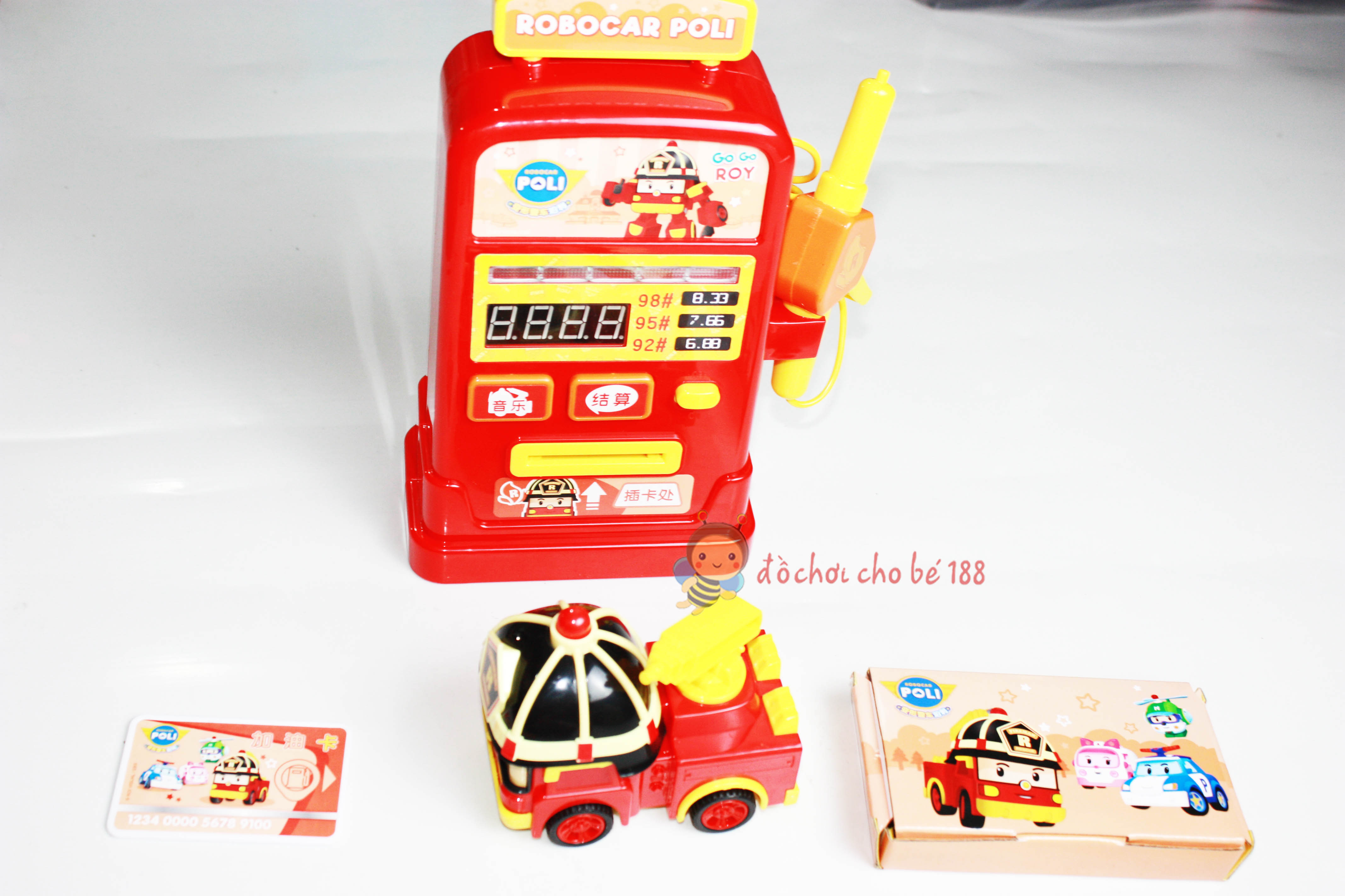 Đồ chơi trạm đổ xăng robo car poli