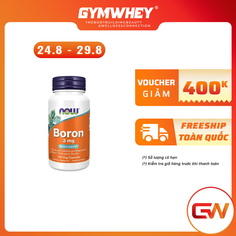 Now Boron 3mg Viên Uống Tăng Cường Sức Khỏe Nam Giới, Tăng Testosteron