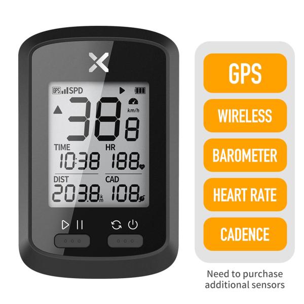 XOSS Bike Computer G+ Wireless GPS Cycling Speedometer Odometer Cadence Waterproof Bluetooth ANT+ for Road Bike MTB
