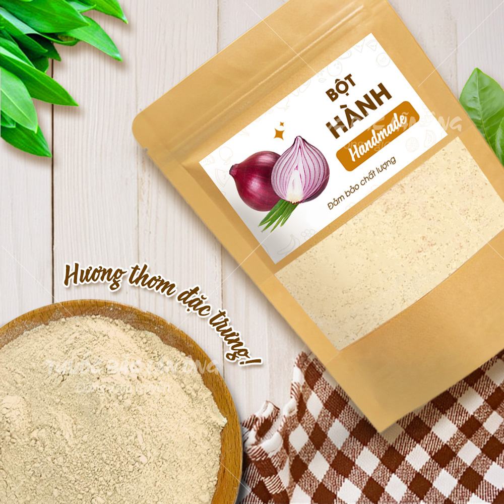 Bột hành tím nguyên chất 100g (Bột hành ta, gia vị tẩm ướp thực phẩm thơm ngon)