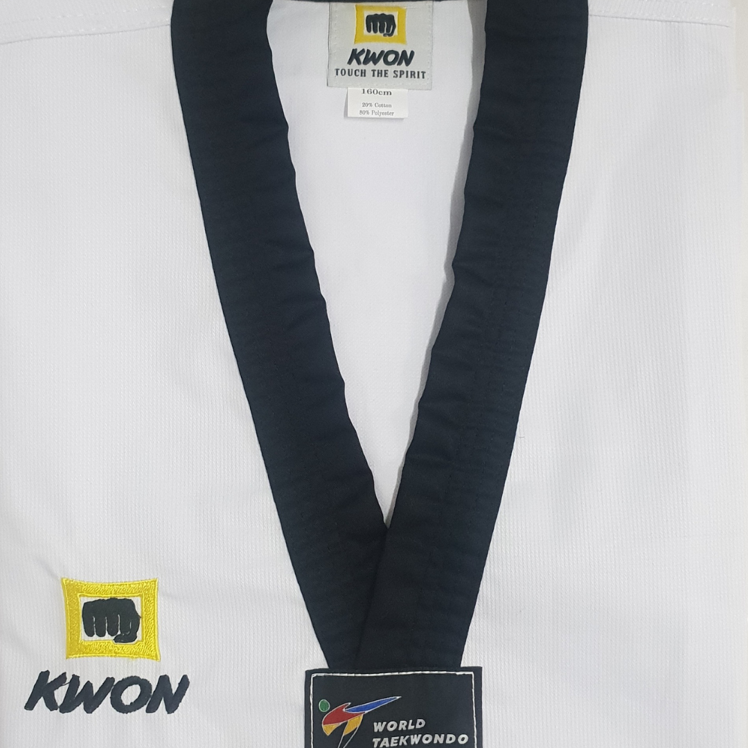 VÕ PHỤC TAEKWONDO KWON VẢI SỌC CAO CẤP.