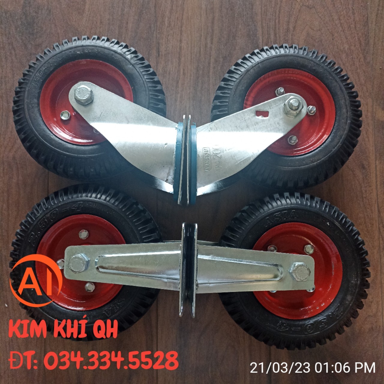 Bánh xe 200 đỏ tải 200kg siêu bền