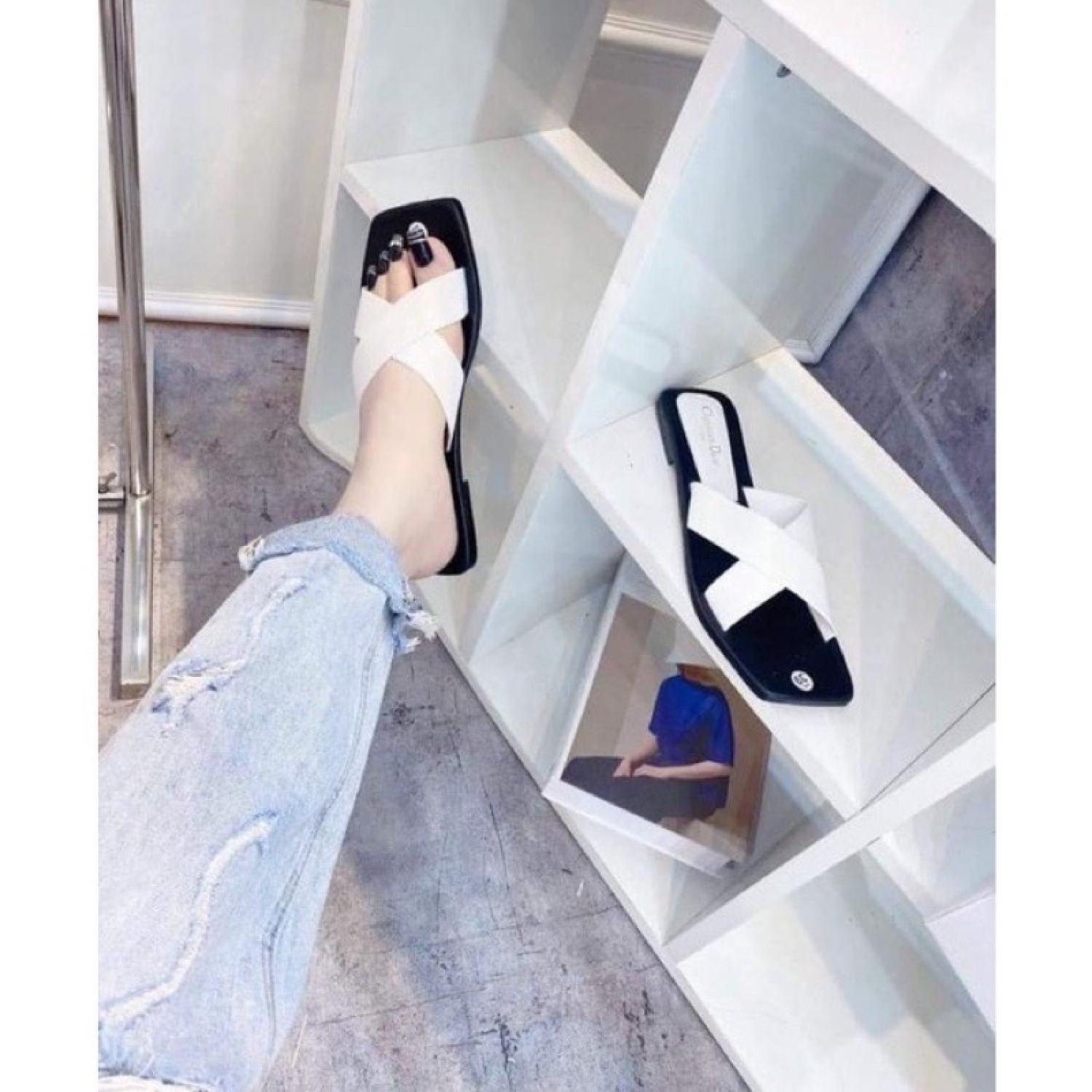 [Mã FAWEEKDAY2 giảm 10000 đơn 50000] Dép bệt chéo bigsize 35-45(kèm ảnh thật 100%)