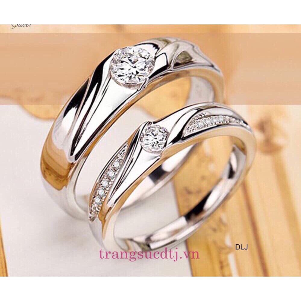 Nhẫn Đôi Bạc Ý Cao Cấp  - TRANG SỨC BẠC TNJ CAM KẾT HÀNG CHUẨN ẢNH CHẤT LƯỢNG TỐT PHỤC VỤ TẬN TÌNH CHU ĐÁO