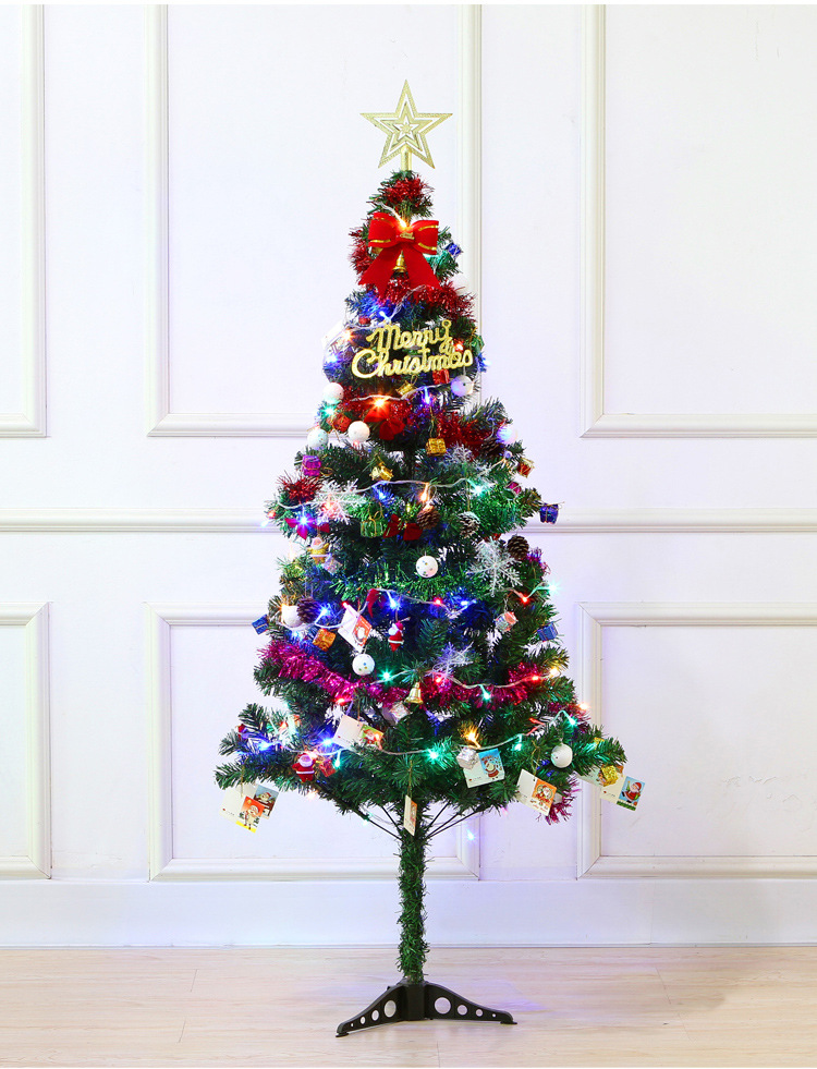 Cây thông NOEL cao 1,6m - Cây thông Giáng Sinh đủ phụ kiện đèn led , chữ MERRY CHRISTMAS , dây kim tuyến , chuông giáng sinh , nơ và nhiều phụ kiện khác