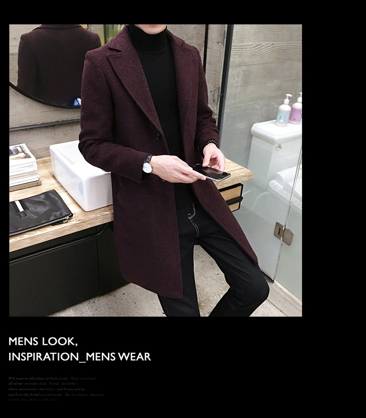 Áo khoác dạ nam Korea