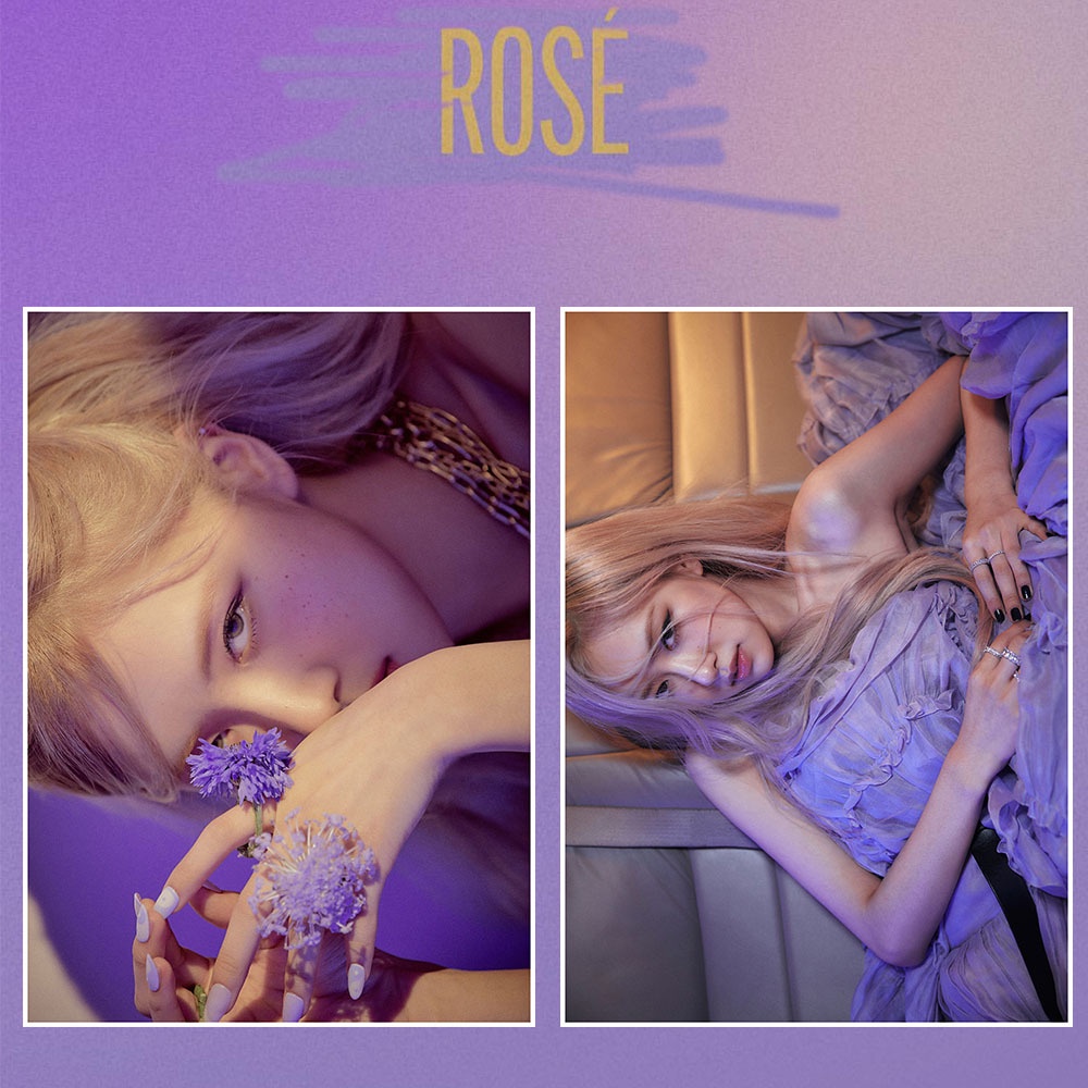 Set 2 tấm poster dán tường hình blackpink rose solo