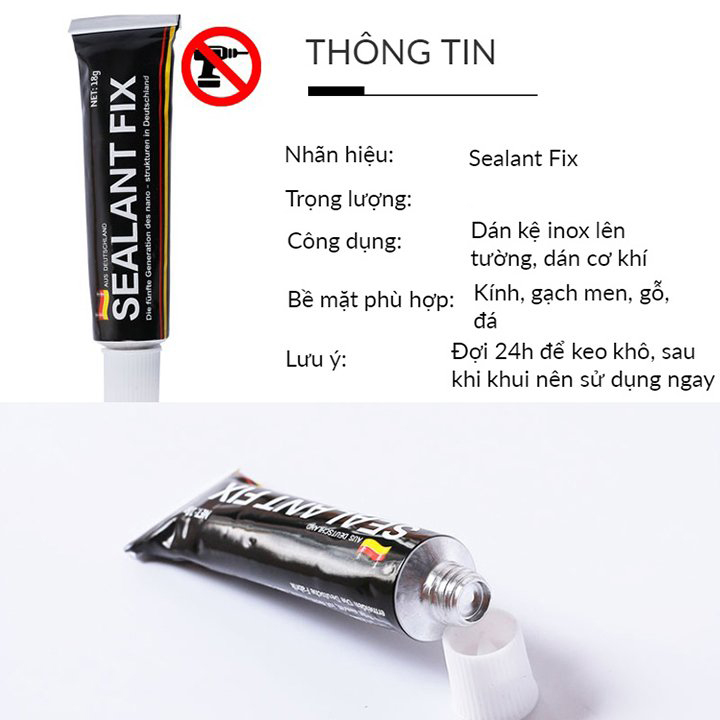 Keo dán inox SEALANT FIX siêu chắc