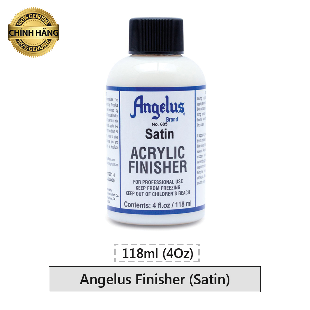[HCM]Dung dịch bảo vệ màu Angelus Finisher Satin (Ít bóng) – 118ml (4Oz)