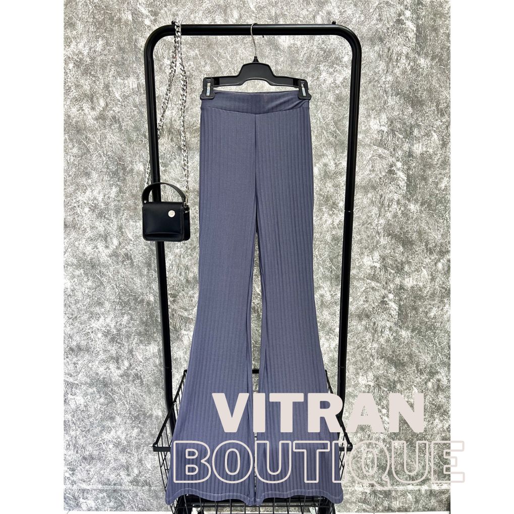 Quần Ống Loe Thun Tăm Lớn