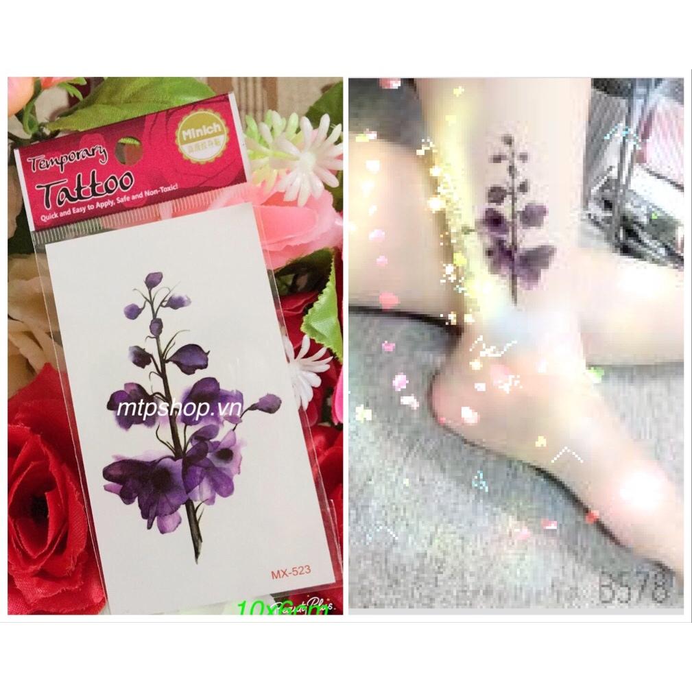 [HCM]Combo 5 tấm hình xăm dán tattoo 10x6cm các loài hoa tuyệt đẹp (Một tấm gồm nhiều hình. Mua từ 2 combo tặng 1 tấm bắp tay mini tattoo 10x20cm)
