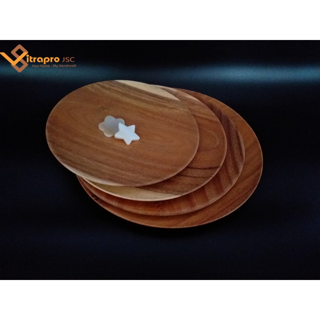 Đĩa Gỗ Keo, Đĩa Tròn 27cm
