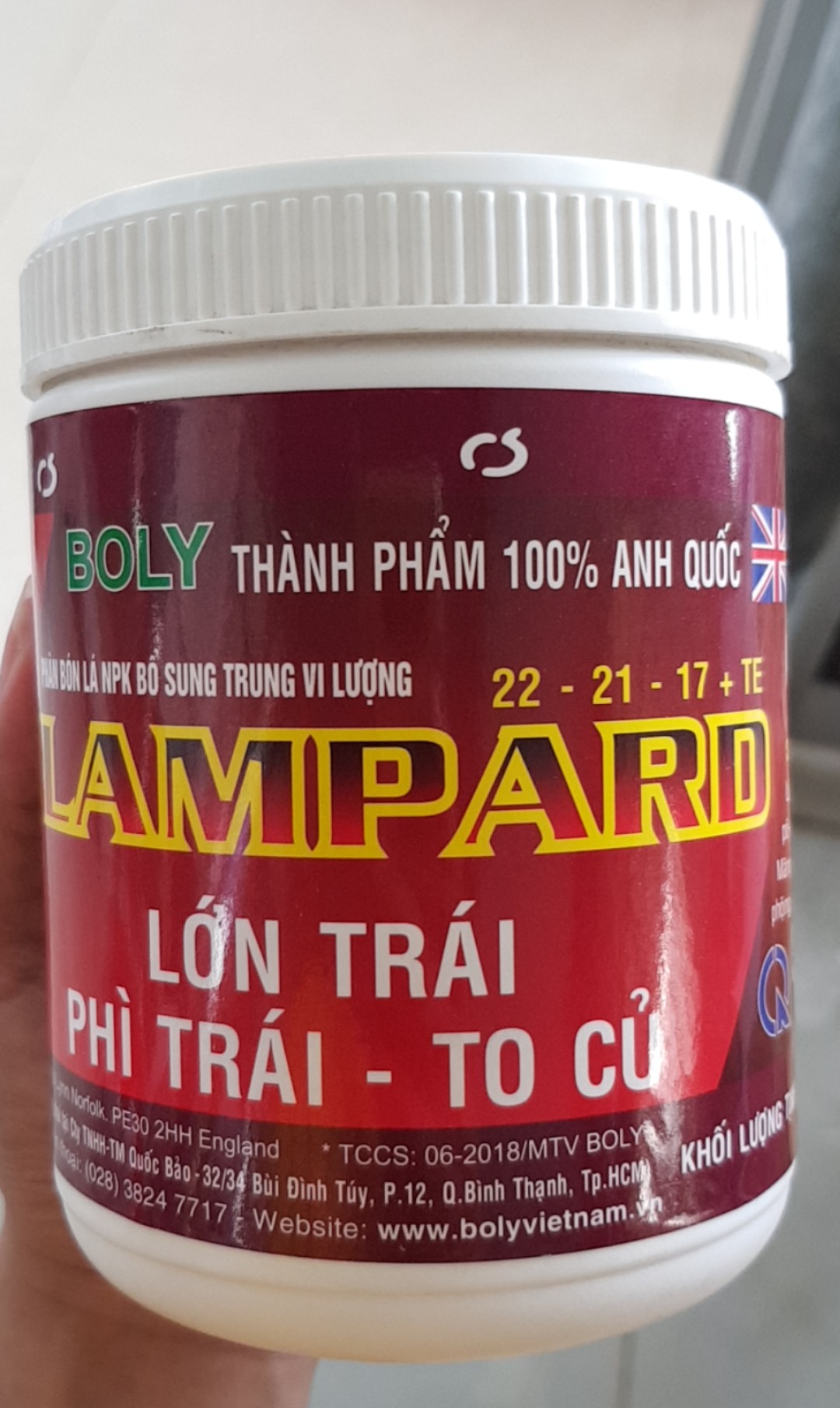 Phân Bón Lá - Lampard - (22-21-17 + TE) - 500g