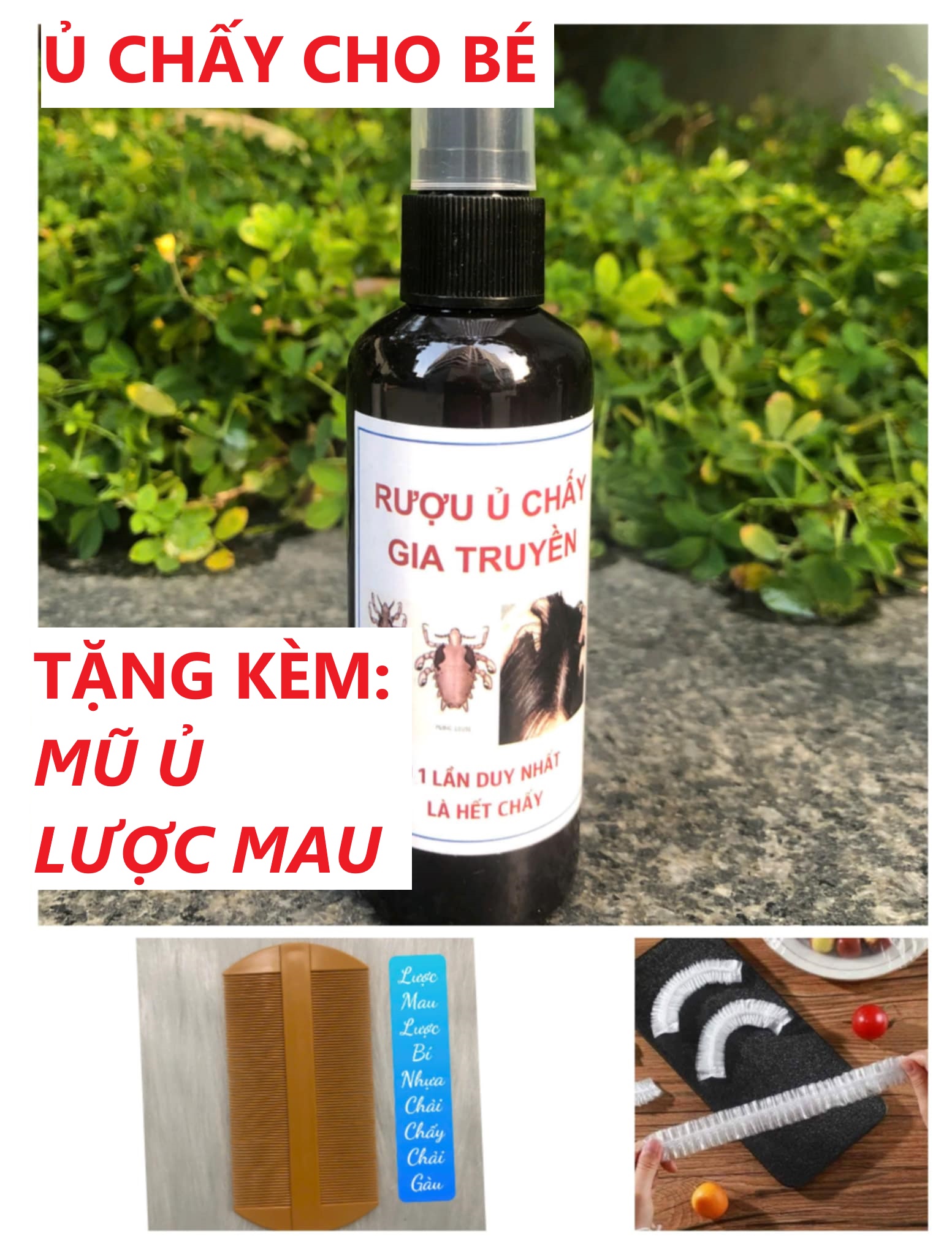 ( Mua 1 tặng 4) Ủ (dầu gội) Chấy (Chí) Một Lần Là Hết Chấy Chí. chú ý phân loại khi đặt đơn.tkvt2.