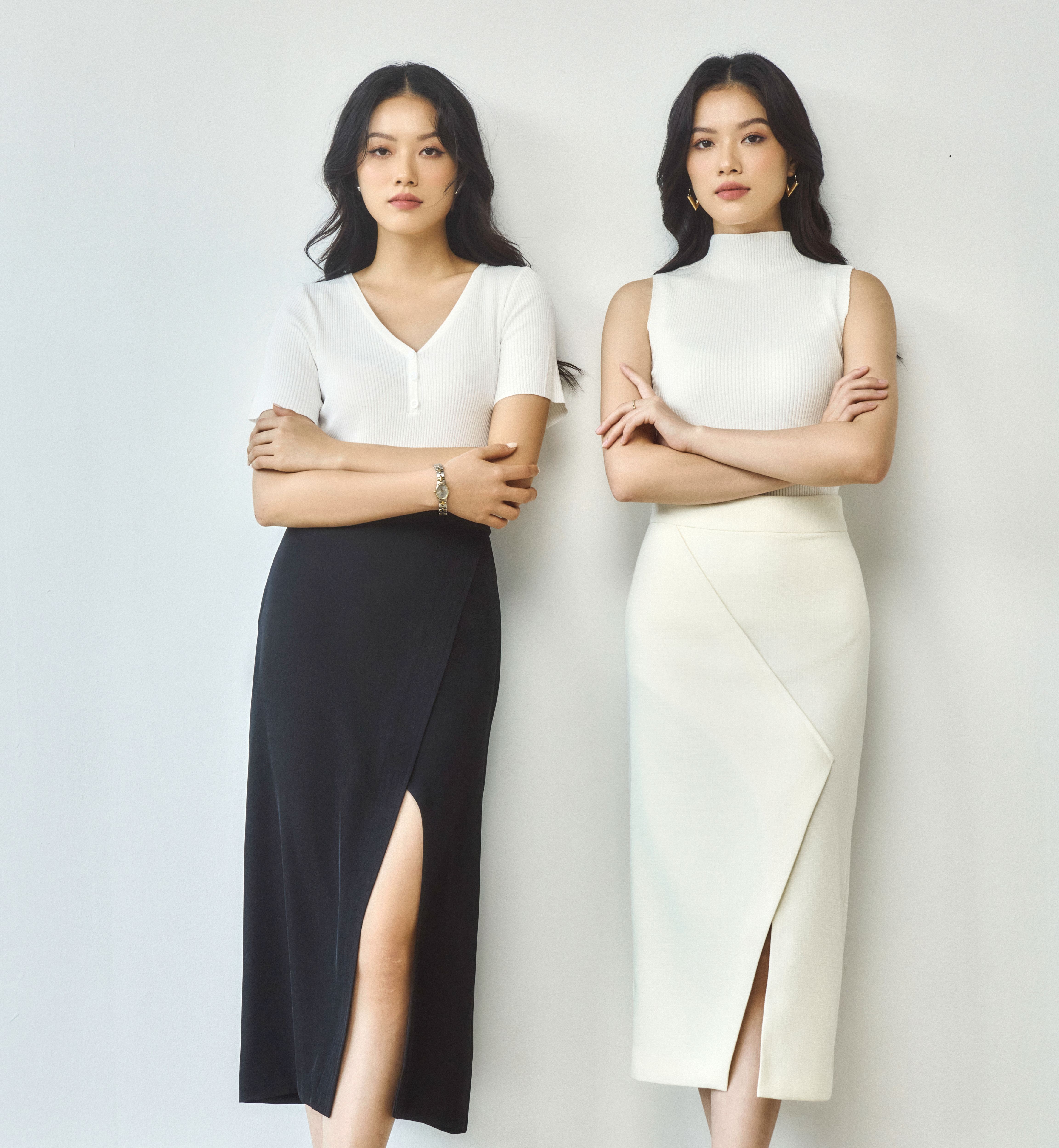 Maiimer - Chân váy đen xẻ tà