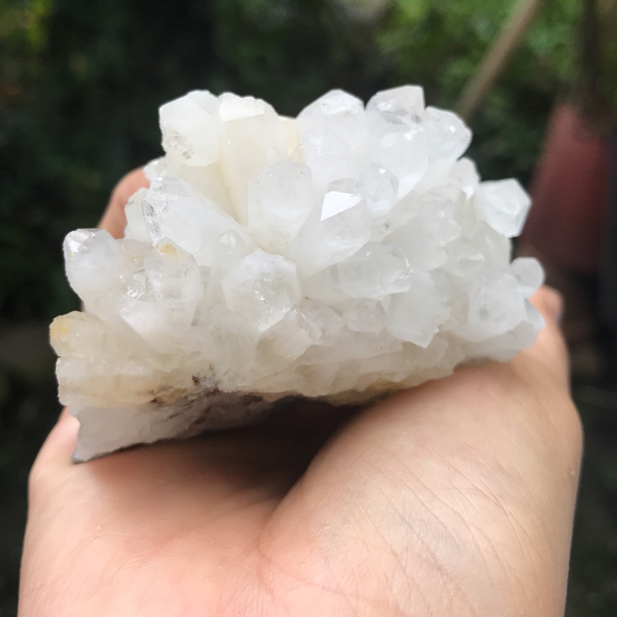 Đá Thạch Anh hình bông hoa sen trắng tinh