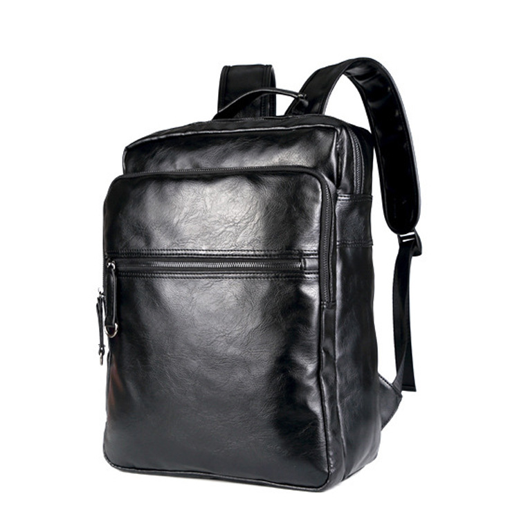 [HCM][ HÀNG THIẾT KẾ ] BALO DA FULL BLACK THIẾT KẾ CAO CẤP