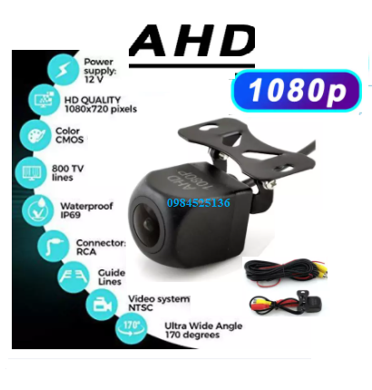 CAM LÙI AHD siêu nét. Cam lùi, cam sau, cam de chuyên đêm AHD.Camera lùi AHD1080P 720mp độ nét cao, chống nước dùng cho màn hình ô tô - Bảo hành uy tín, camera xe hơi, cam lui o to, camera lùi cho ô tô