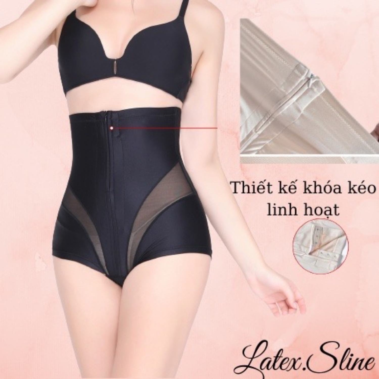 Quần Gen Nịt Bụng Định Hình Kéo Khoá hàng cao cấp