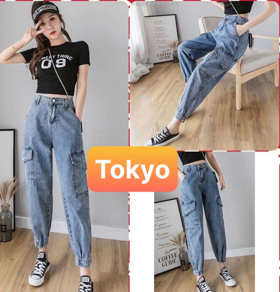QUẦN JEAN BAGGY NỮ CHẤT BÒ XANH ỐNG TÚM KIỂU LƯNG CAO NÂNG MÔNG SANG CHẢNH DB-5555 CAO CẤP - TOKYO FASHION