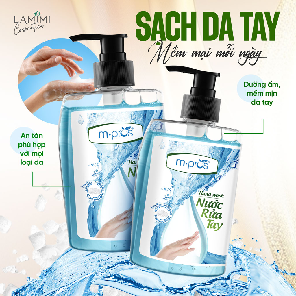 M.Pros Hand Sanitizer 500ml - Moisturizes the Skin, Safe for the Skin, Has a Gentle Fragrance - Genuine Lamimi