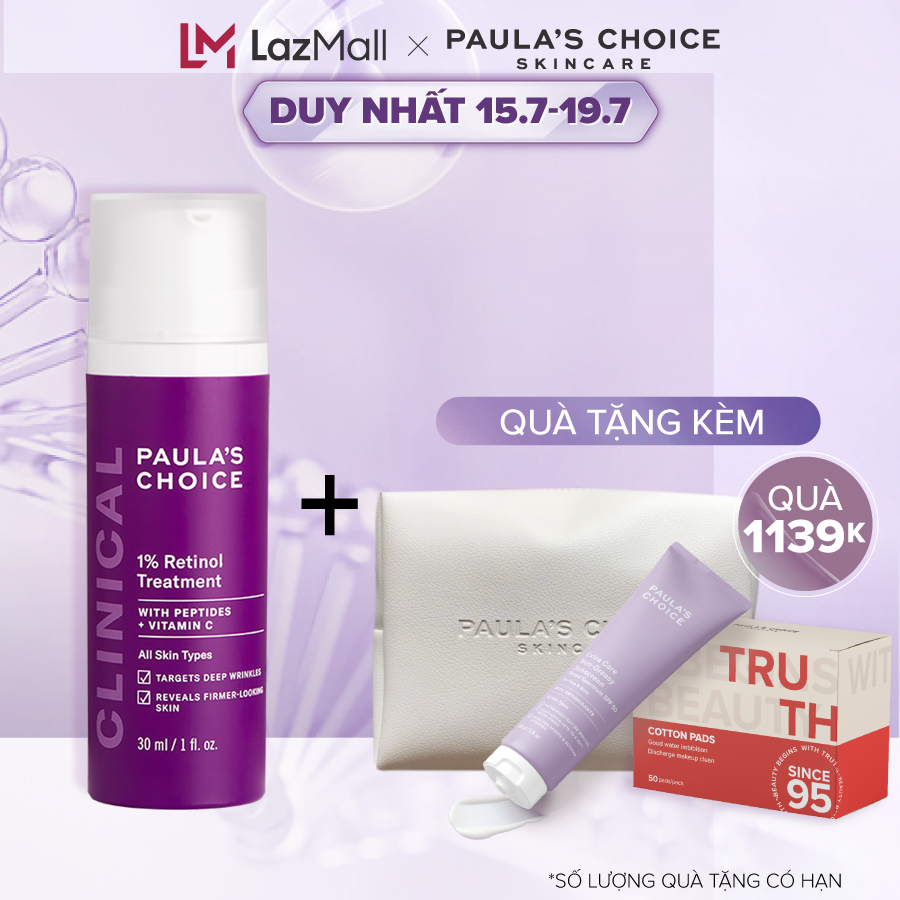 Tinh chất làm mờ nám và nếp nhăn Paula’s Choice Clinical 1% Retinol Treatment 30 ml 8010