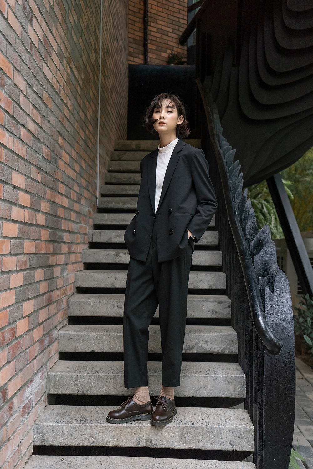 Quần Baggy Đen Basic Dáng Mới [Madelen]