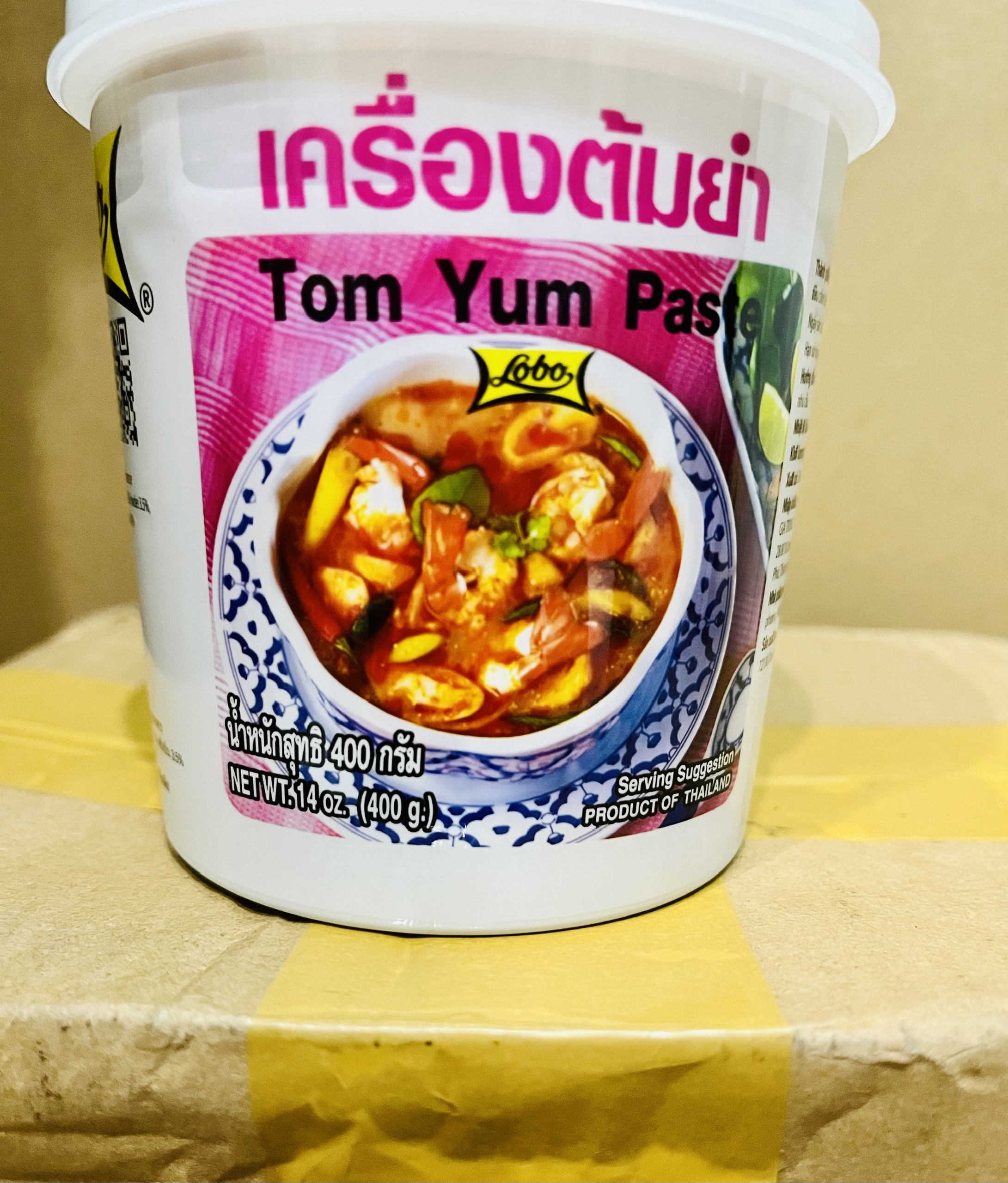 Sốt lẩu thái Tomyum Paste vị cay nhãn hiệu Lobo hũ (400g)