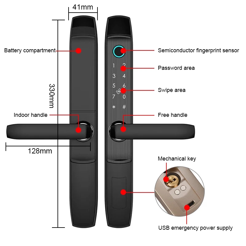 [Trả góp 0%]Khoá Tuya Wifi A2 Aluminium Door