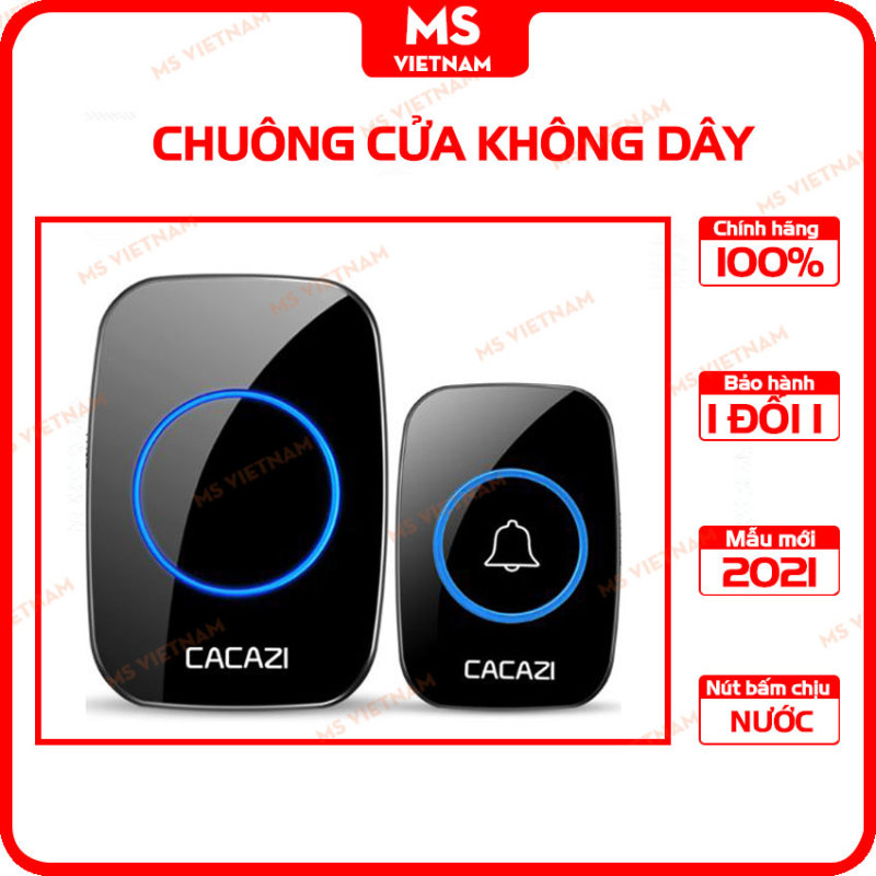 Bảng giá Chuông cửa không dây Cacazi A10 - Bộ 1 nút 1 chuông -  Dùng pin tiện lợi - Phát Xa 300m - MS Vietnam