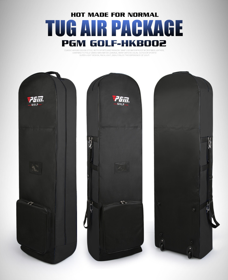 [chính hãng túi hàng không golf chống trầy, chống thấm, bánh xe kéo - pgm golf air package - hkb002