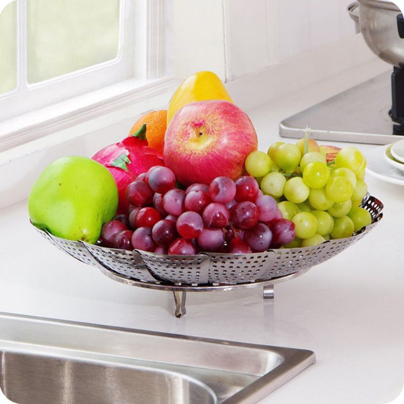 [GIÁ HỦY DIỆT] RỔ HẤP INOX SÁNG BÓNG KHÔNG RỈ _RỔ HẤP ĐA NĂNG